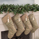 Christmas Stocking Made with Fortuny Farnese Frieze Fabric