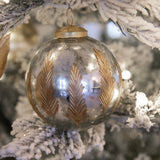 Gold leaf Mirrored Glass Ornament - 4"