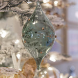 Blue Snowflake Glass Ornament Set