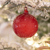 Red Glass Ornament Set