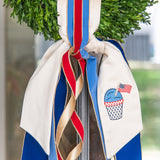Patriotic Snowball Wreath Sash