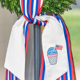 Patriotic Snowball Wreath Sash