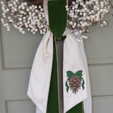 Pinecone Wreath Sash