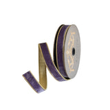 Thin Lush Velvet Ribbon - Purple