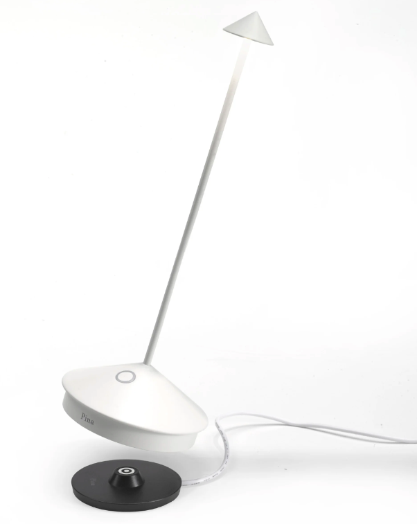 Zafferano Pina Pro Table Lamp-White