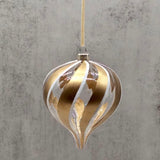 Swirl Onion Ornament(Set of 6), Gold Clear