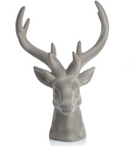 Flocked Stag Head