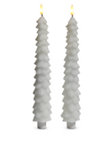 Christmas Tree Taper Candles - White