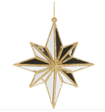 Mirrored North Star Ornament - 5.75 inches