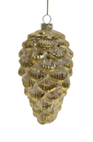Gold Pinecone Ornament Set