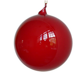 Red Glass Ornament Set