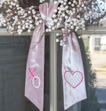 Blush Velvet Wreath Sash