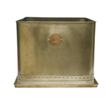 Kew Aged Brass Regency Outdoor Square Planter