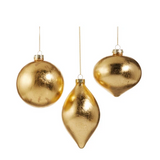 Gold Leaf Ornament Set