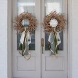 Celadon Suede and Gold Ribbon