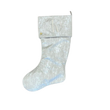 Silver Grain Christmas Stocking with Cuff
