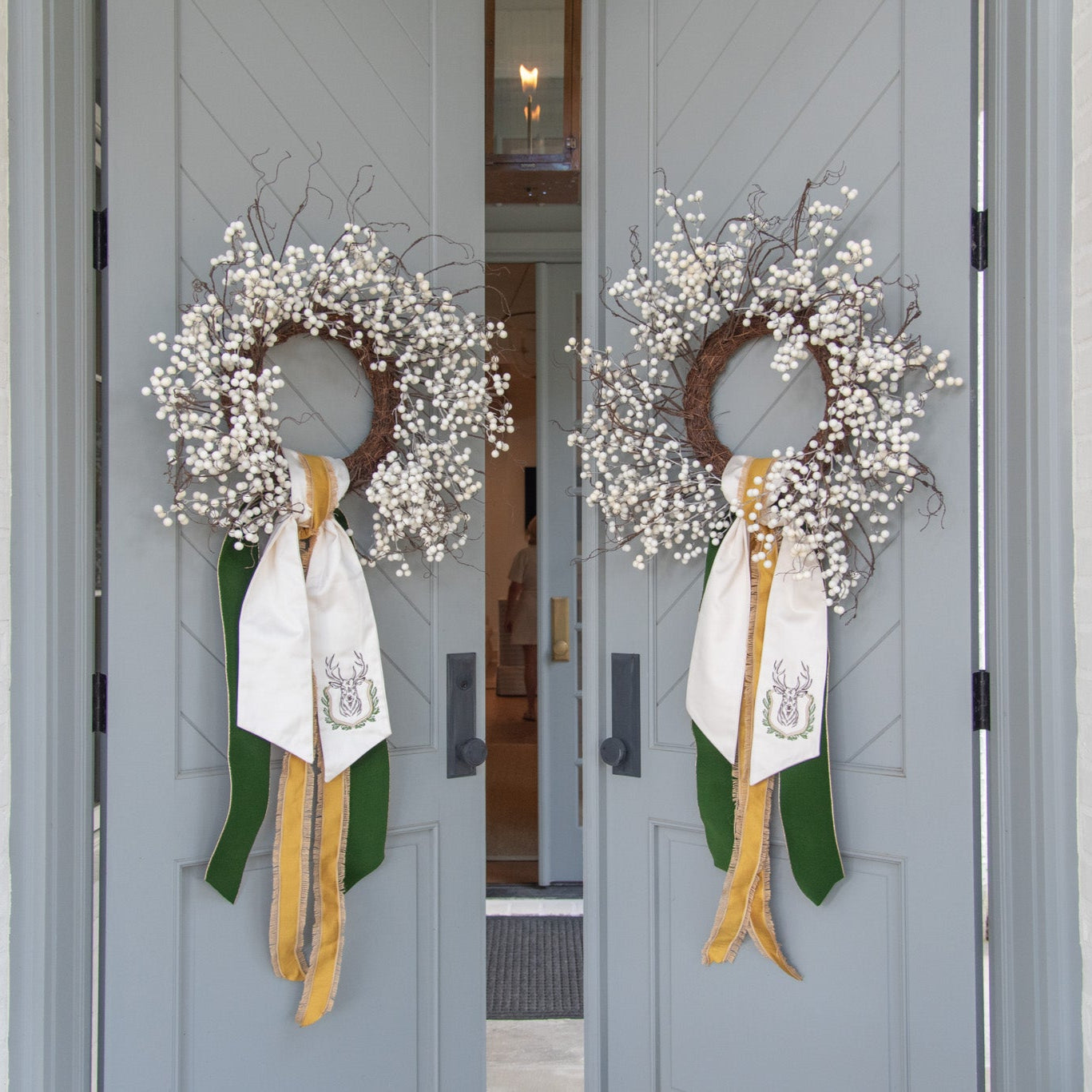 Mounted Stag Wreath Sash
