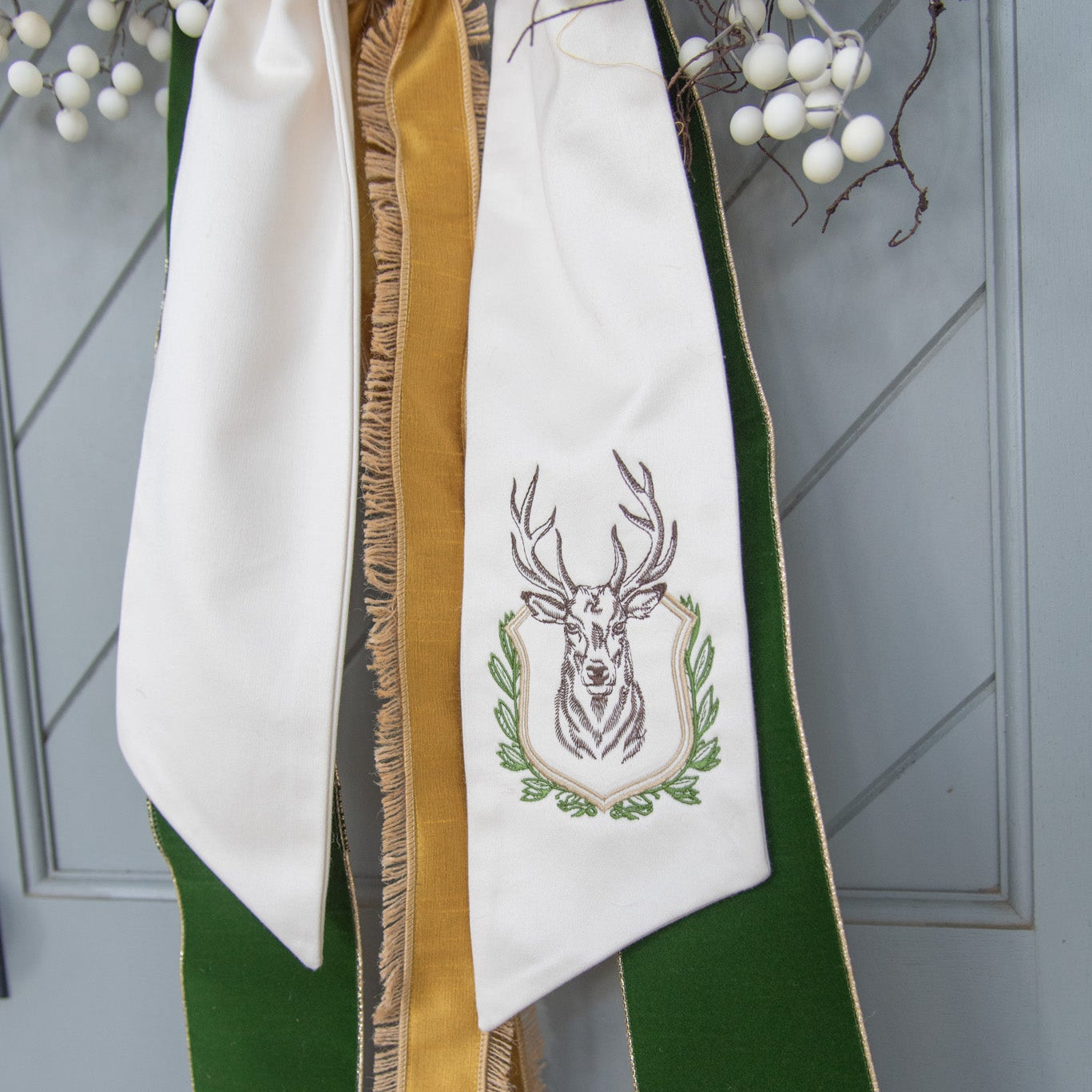Mounted Stag Wreath Sash