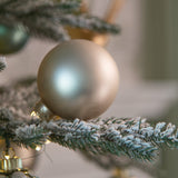 Glass Ball Ornament Set - Peacock Blue 12 Pack