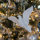 Trio of Sculpted White Doves