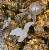 Trio of Sculpted White Doves