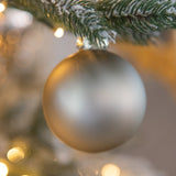 Glass Ball Ornament Set - Peacock Blue 12 Pack