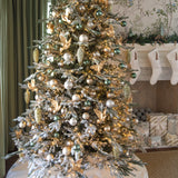 Glass Ball Ornament Set - Green 12 Pack