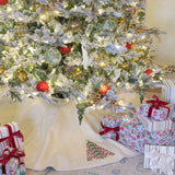 Ivory Cotton Sateen Tree Skirt