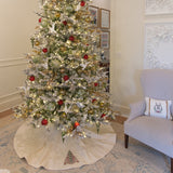 Ivory Cotton Sateen Tree Skirt