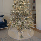 Ivory Cotton Sateen Tree Skirt