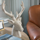 Flocked Stag Head