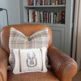 Mounted Stag Velvet Pillow