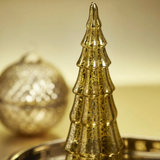 Antique Gold LED Scalloped Antique Christmas Tree — 10.5 inches