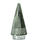 Green LED Antique Glass Christmas Tree — 11"