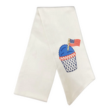 Patriotic Snowball Wreath Sash