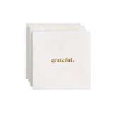 Gold Foil Cocktail Napkins - Grateful