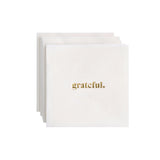 Cocktail Napkins,Gold Foil - Grateful