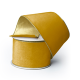 Ochre Velvet Ribbon - 4"