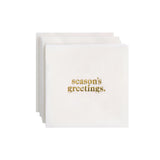 Gold Foil Cocktail Napkins - Season's Greetings