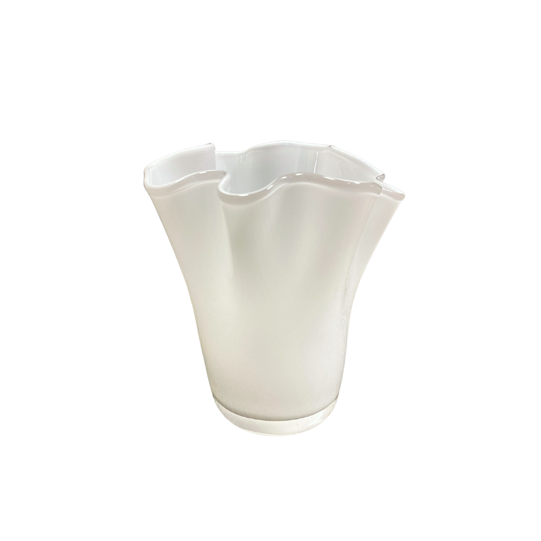 White Fluted Vase