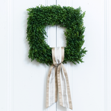 Wreath Sash Made with Fortuny Piumette Fabric