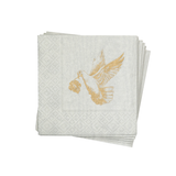 Beverage Napkins with Gold Dove
