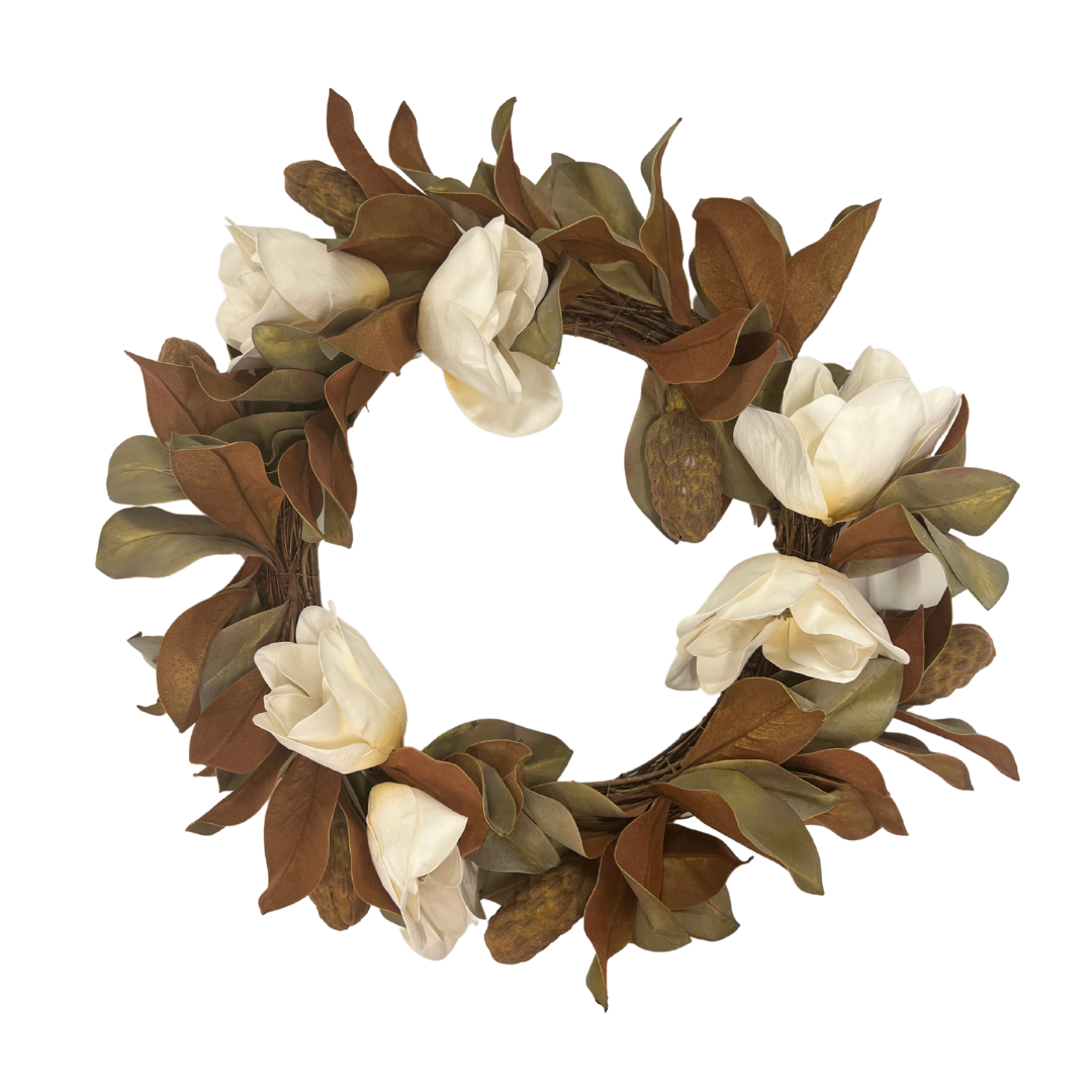 How to Make a Gold Magnolia Wreath!