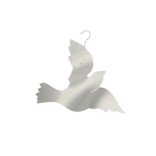 Gisela Graham Cream And Gold Dove Wooden Tree Decoration | Temptation Gifts