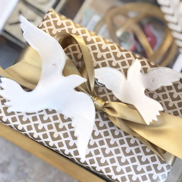 Set of Two Acrylic Turtle Doves