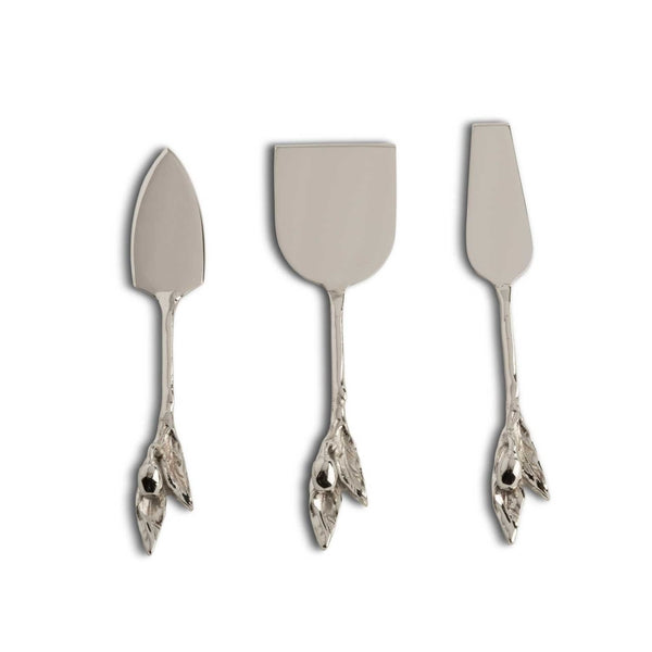 Olive Branch Stainless Steel Cheese Knife Set