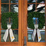 Gray Monogrammed Wreath Sash