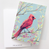 Cherry Blossom Cardinal Card