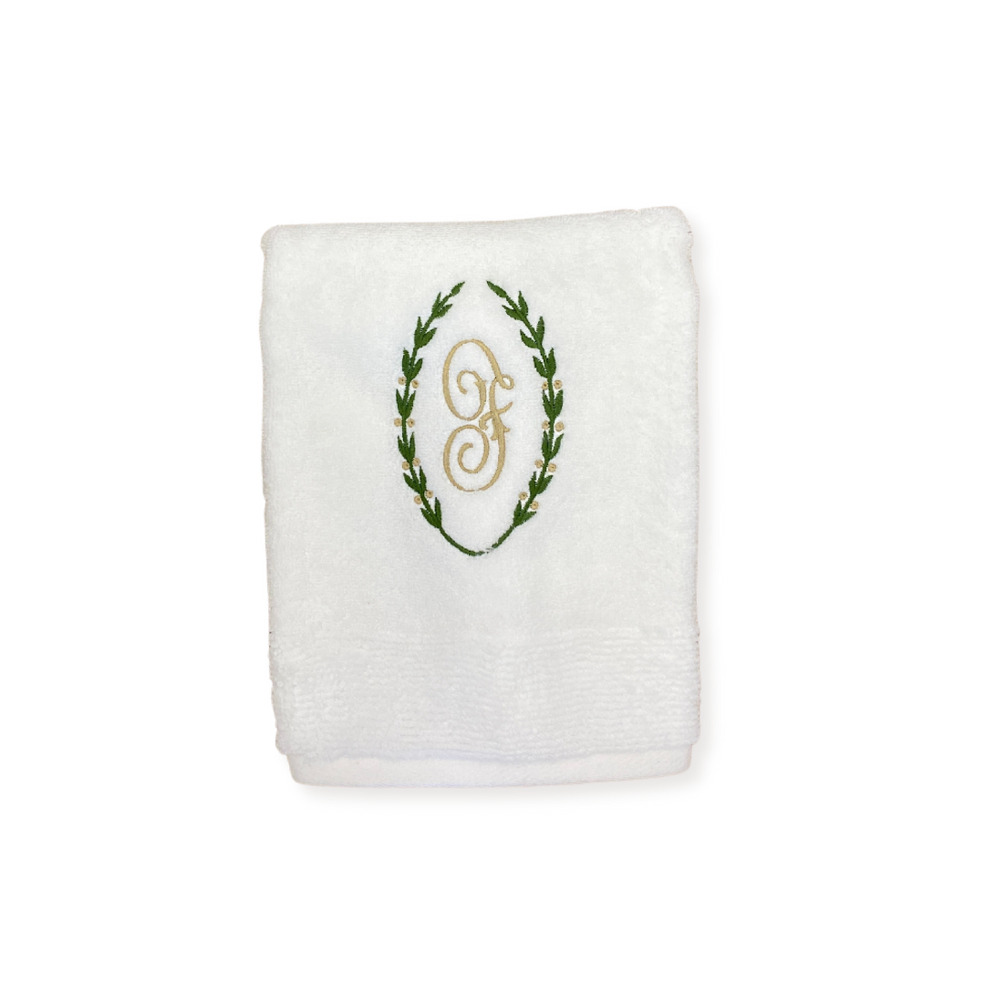 Laurel Wreath Cotton Bath and Hand Towels